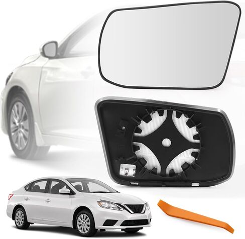 Passenger Side Power Heated Mirror Glass Replacement for Nissan Altima 2013 2014 2015 2016 2017 2018 Sentra 2013-2018 - Right Side Rear View Mirror with Backing Plate for Altima Accseeories in Kuwait