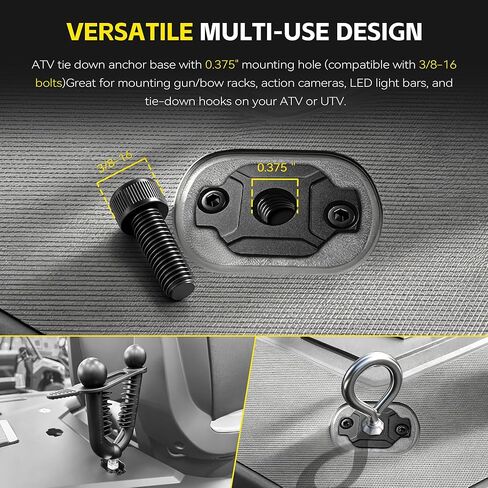 4PCS Aluminum Tie Down Anchors CFMOTO Accessories - Heavy Duty ATV UTV Cargo Bed Cleats Tie Down Anchor System Accessories Compatible with CFMOTO Cforce Zforce Uforce 1000 950 800 600 625 U10 Pro in Saudi Arabia