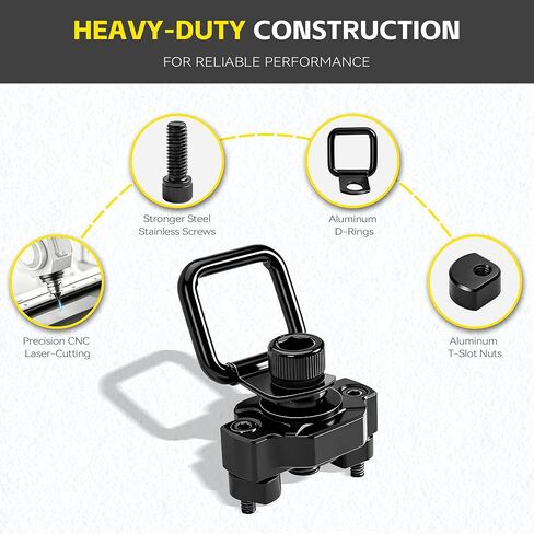 4PCS Aluminum Tie Down Anchors CFMOTO Accessories - Heavy Duty ATV UTV Cargo Bed Cleats Tie Down Anchor System Accessories Compatible with CFMOTO Cforce Zforce Uforce 1000 950 800 600 625 U10 Pro in Saudi Arabia
