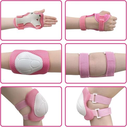 TST Kids Protective Gear Set, Kids Knee Pads and Elbow Pads Set, Toddler Wrist Guard for Kids 3-12 Years, Child Protective Gear Set for Roller Skates, Cycling in Saudi Arabia