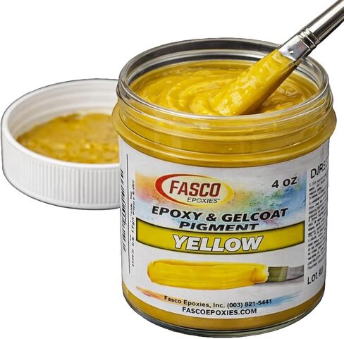 Yellow Pigment for Epoxy Resin & Gelcoat – Concentrated Colorant - 4oz in Saudi Arabia