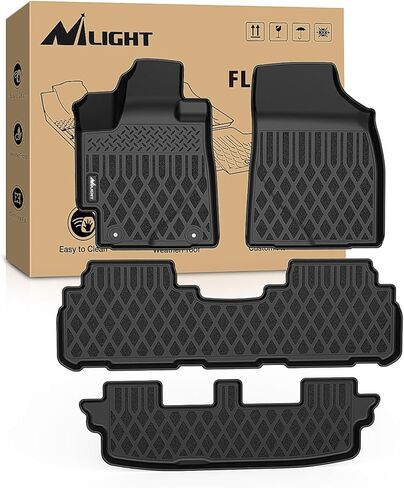 Nilight TPE Floor Mats for Toyota Highlander (Not for Hybrid) 2008 2009 2010 2011 2012 2013 All Weather Custom Fit Heavy Duty Floor Liners in Saudi Arabia
