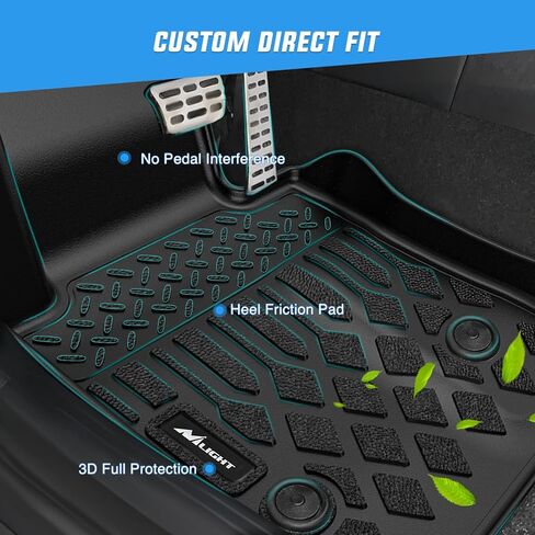 Nilight TPE Floor Mats for Toyota Highlander (Not for Hybrid) 2008 2009 2010 2011 2012 2013 All Weather Custom Fit Heavy Duty Floor Liners in Saudi Arabia