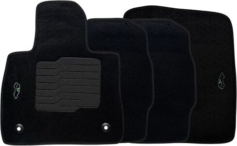 ecoMats Carpet Floor Mats Custom Fit for 2020 to 2026 Ford Explorer with Non-Slip Driver Heel Pad and Safety Lock, 1st and 2nd Row Set, Black, Explorer in Saudi Arabia