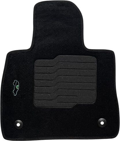 ecoMats Carpet Floor Mats Custom Fit for 2020 to 2026 Ford Explorer with Non-Slip Driver Heel Pad and Safety Lock, 1st and 2nd Row Set, Black, Explorer in Saudi Arabia
