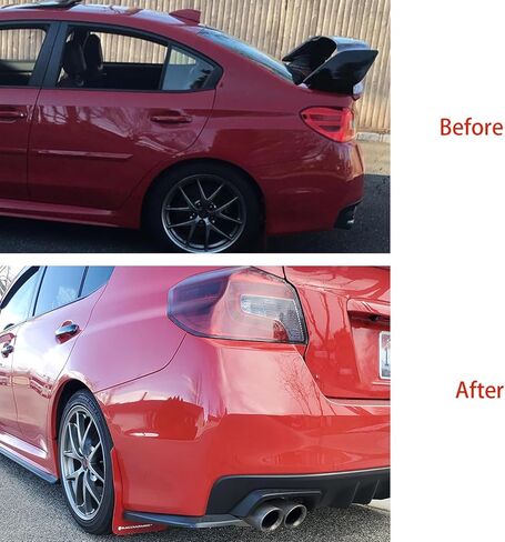 Rear Bumper Lip Spoiler for Subaru WRX STI 2015 2016～2020 2021 Wrap Angle Protector Accessories Trim ABS 2pc Black in Saudi Arabia
