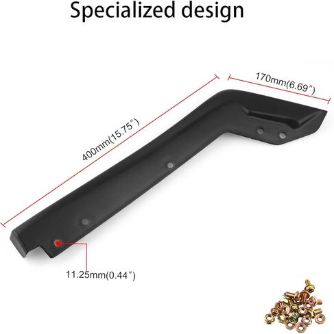 Rear Bumper Lip Spoiler for Subaru WRX STI 2015 2016～2020 2021 Wrap Angle Protector Accessories Trim ABS 2pc Black in Saudi Arabia