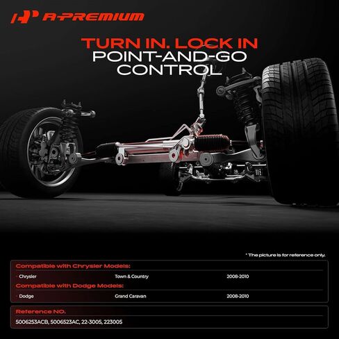 A-Premium - حامل وترس توجيه هيدروليكي متوافق مع دودج جراند كارافان 2008-2010 وكرايسلر تاون آند كانتري 2008-2010، استبدال # 5006523AC in Kuwait