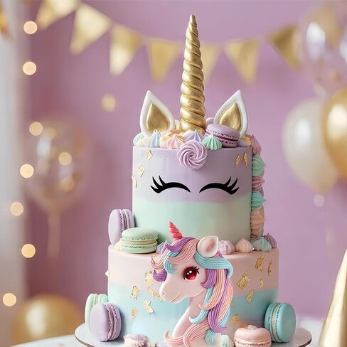 Unicorn Cake Topper Unicorn Party Decorations Unicorn Birthday Cake Decorations (pink5) in Kuwait