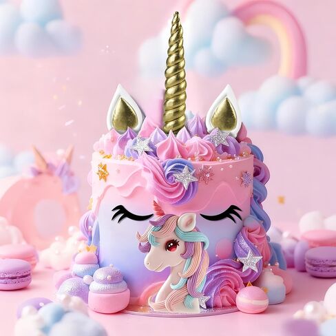 Unicorn Cake Topper Unicorn Party Decorations Unicorn Birthday Cake Decorations (pink5) in Kuwait