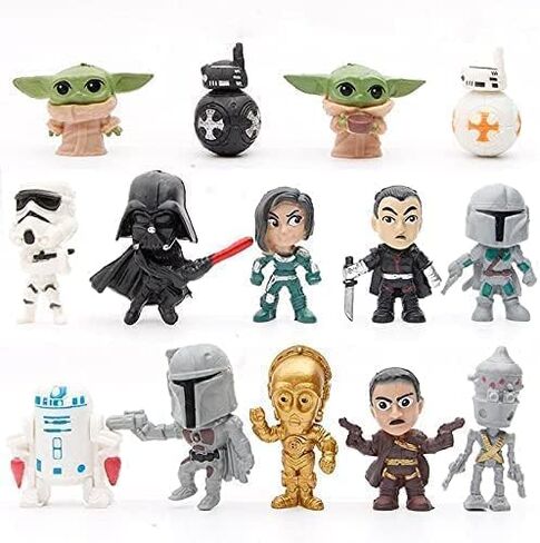 cake toppers 14Pack Toys set 1.5'' Dolls Figure Statues for the party supplies in Saudi Arabia