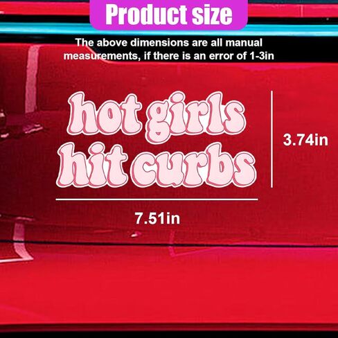 Car Stickers Decal, Hot Girls Hit Curbs Car Sticker, Funny Bumper Stickers for GenZ Ladies Driver, Vinyl Waterproof Stickers Decal, Gifts Idea Sticker for Cars Trucks Motorcycles (1PC) in Saudi Arabia