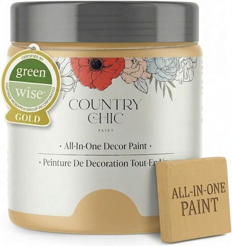 Chalk Style Paint - for Furniture, Home Decor, Crafts - Eco-Friendly - All-in-One - No Wax Needed (Cheesecake [Off White], Pint (16 oz)) in Saudi Arabia