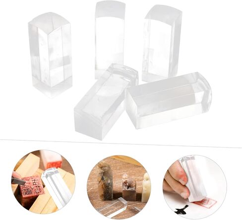 Veemoon 5pcs Long-Lasting Organic Seal Material Stamps Block Stamps for Scrapbooking Craft DIY in Kuwait