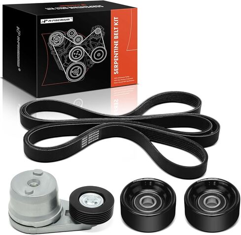 A-Premium Engine Serpentine Belt Drive Kit Compatible with Chevrolet Silverado 2500 HD 3500 HD 2014-2016 & GMC Sierra 2500 HD 3500 HD 2013-2016, 6.6L in Kuwait