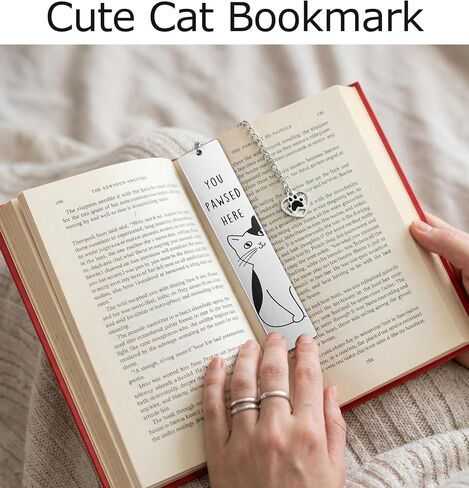 2 Pcs Cat Bookmarks, Metal Cat Book Marks for Reading Women Cute Bookmarks Aesthetics Animal Books Accessories for Adults Student, Perfect Gift for Cats & Reading Lovers in Saudi Arabia