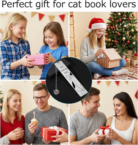 2 Pcs Cat Bookmarks, Metal Cat Book Marks for Reading Women Cute Bookmarks Aesthetics Animal Books Accessories for Adults Student, Perfect Gift for Cats & Reading Lovers in Saudi Arabia
