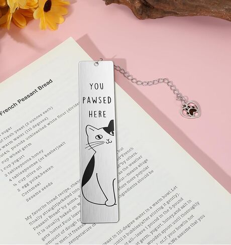2 Pcs Cat Bookmarks, Metal Cat Book Marks for Reading Women Cute Bookmarks Aesthetics Animal Books Accessories for Adults Student, Perfect Gift for Cats & Reading Lovers in Saudi Arabia