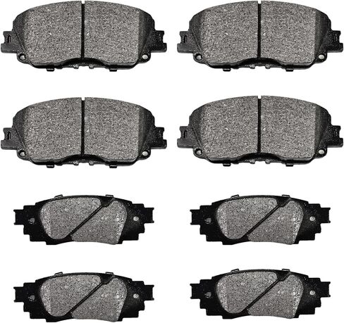 مجموعة وسادات الفرامل الأمامية الخلفية D1879 D2076 متوافقة مع Toyota Camry/Rav4/Avalon/C-HR/Venza/Corolla Cross، متوافقة مع Lexus ES300h/ES250/UX200/UX250h/UX300h in Kuwait