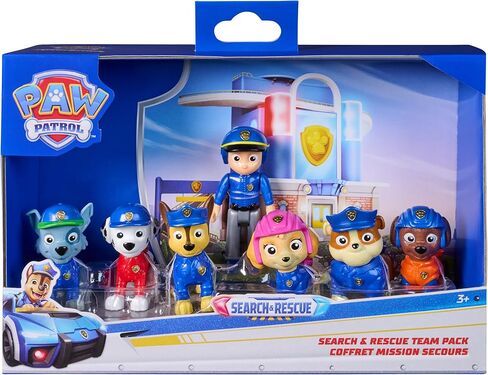 Paw Patrol Search & Rescue Team Pack with 7 Collectible Action Figures, Including Ryder & 6 Pups, Kids Toys for Boys & Girls Ages 3 and Up in Kuwait