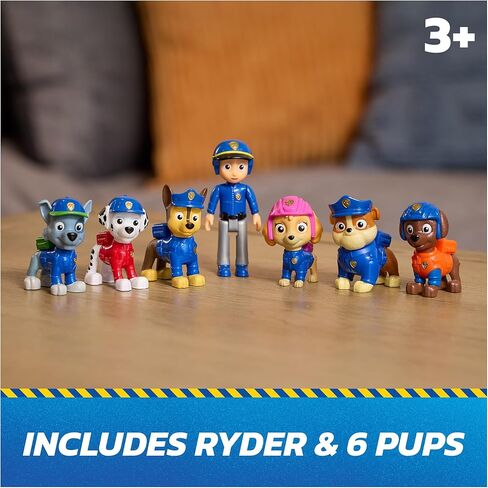 Paw Patrol Search & Rescue Team Pack with 7 Collectible Action Figures, Including Ryder & 6 Pups, Kids Toys for Boys & Girls Ages 3 and Up in Kuwait