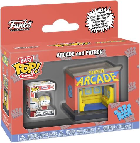 Funko Pop! Bitty Pop Town: Bitty City - Arcade and Patron - Mini Vinyl Display - Gift Idea IP - Toys for Kids & Adults in Kuwait