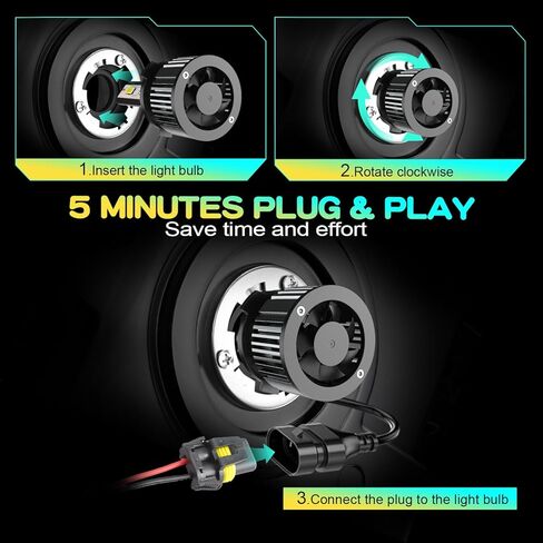 Compatible for Jeep Grand Cherokee High Low Beams 2011 2012 2013 2014 2015 2016 2017 2018, 6500K White Powersports Light Bulbs, Plug and Play, for Off-Road Use, Pack of 4 in Saudi Arabia