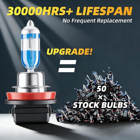 High Beam Low Beam Fit For Toyota Camry 2007 2008 2009 2010 2011 2012 2013 2014 2015 2016 2017 2018 Halogen Headlight Bulb Replacement, White Light Headlamp Bulb High Performance, 4 Pcs in Kuwait
