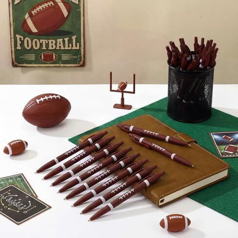 Ceenna 100 Pcs Football Party Favors Football Ballpoint Pens Bulk Sports Themed Party Favors Goodie Bag Stuffers Birthday Gift for Teacher Classroom Rewards Prizes Player Office Team Fans Coach Award in Kuwait