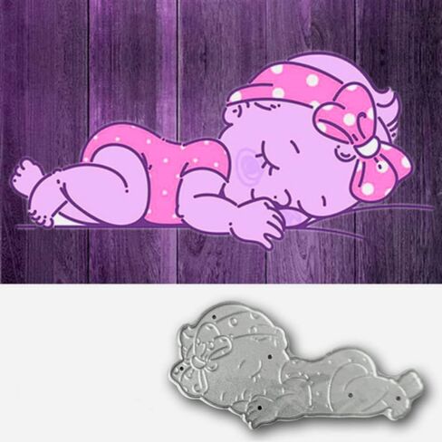 LZBRDY Baby Girl Sleeping Embossing Metal Cutting Dies for Card Making and Scrapbooking in Kuwait