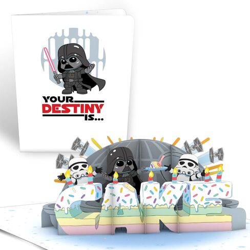 بطاقة عيد ميلاد منبثقة ثلاثية الأبعاد من Lovepop Star Wars Darth Vader للأطفال - بطاقة تهنئة مرخصة رسميًا للأولاد والبنات والأبناء والأحفاد ومشجعي حرب النجوم - 5.9 بوصة × 4.5 بوصة مع مظروف متضمن in Kuwait