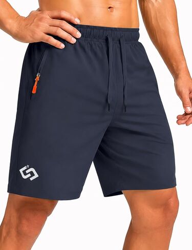 Men's 7" Athletic Gym Shorts with Zipper Pockets Lightweight Quick Dry Shorts for Mens Running Basketball Workout in Saudi Arabia