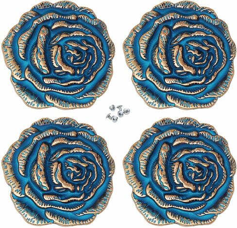 CHALLENGER 1-1/2" Set of 4 Rose Engraved Decorative Tack Belt Bag Conchos Screw Back Co627 in Kuwait