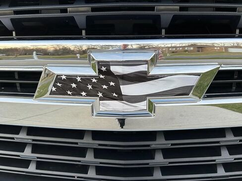 Chevy Silverado Black American Flag Grille Gate Bowtie Overlay Decals 2019-2026 in Saudi Arabia