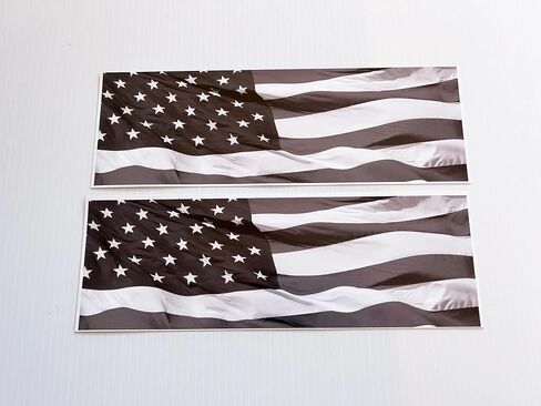 Chevy Silverado Black American Flag Grille Gate Bowtie Overlay Decals 2019-2026 in Saudi Arabia