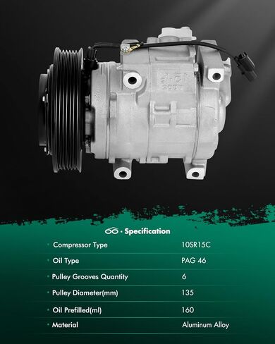SCITOO AC Compressor for Acura RDX 3.5L 2013-2015, Fast Cooling Air Conditioner Compressor for Acura TL 3.5L 3.7L 2009-2014 2012 in Kuwait