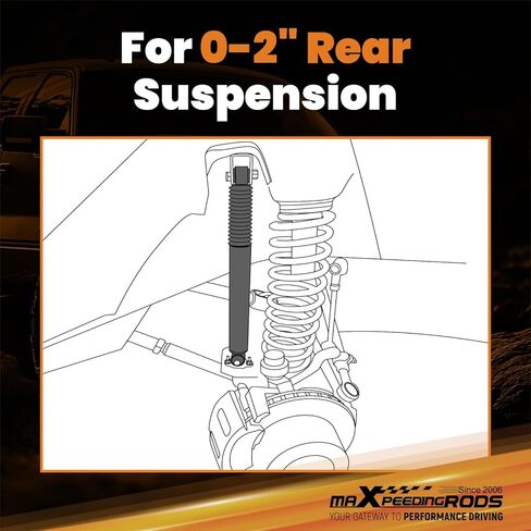 maXpeedingrods 0-2" Rear Lift Shocks for Toyota Tacoma RWD 4WD 2005-2023, G1 Series in Kuwait