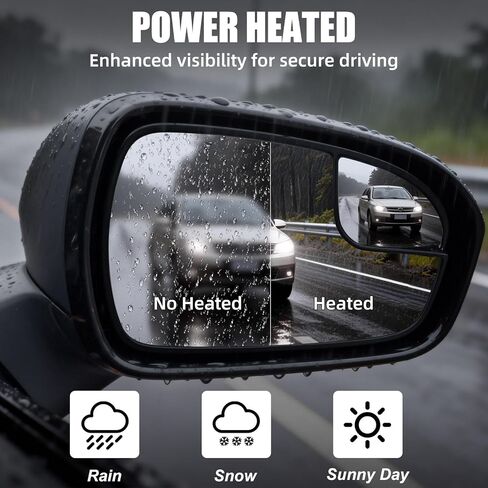 Left Driver Side Power Mirror for Ford Fusion 2013-2015 Door Mirror with Heated Glass, Turn Signal Light and Puddle Light, Paint to Match (7Pins) in Saudi Arabia