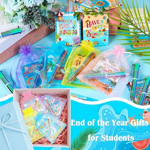 36 Set End of Year Student Gifts from Teacher, End of the Year Gifts for Students Bulk for Kids Summer Pens 6-in-1 Multicolor Pens with Cards for School Graduation Supply Summer Party Favor in Saudi Arabia