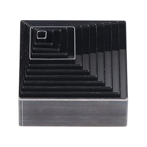 12Pcs Squares Leather Cutting Mold, Alloy Steel Die Punch Cutter, 5mm to 60mm DIY Craft Tool Cutter with Precise Cutting, Ideal for Fabric, Clay, Rubber, Leatherworking & Jewelry in Saudi Arabia