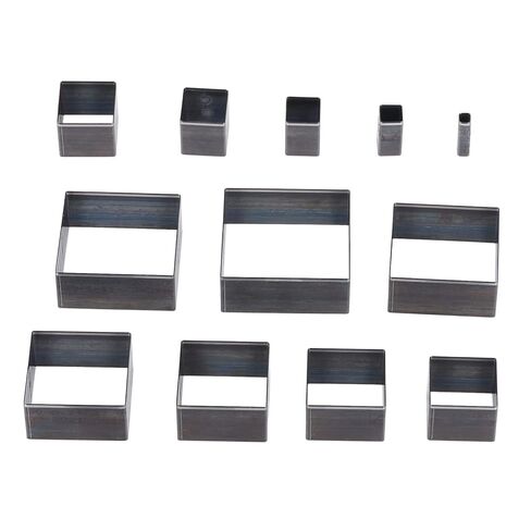 12Pcs Squares Leather Cutting Mold, Alloy Steel Die Punch Cutter, 5mm to 60mm DIY Craft Tool Cutter with Precise Cutting, Ideal for Fabric, Clay, Rubber, Leatherworking & Jewelry in Saudi Arabia