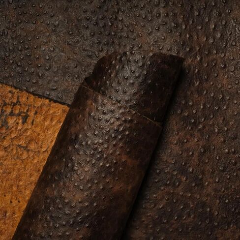 Newbury Leathers, Ostrich Embossed, Panel, Brown in Saudi Arabia