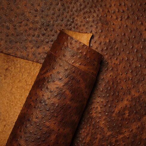 Newbury Leathers, Ostrich Embossed, Panel, Cognac in Saudi Arabia