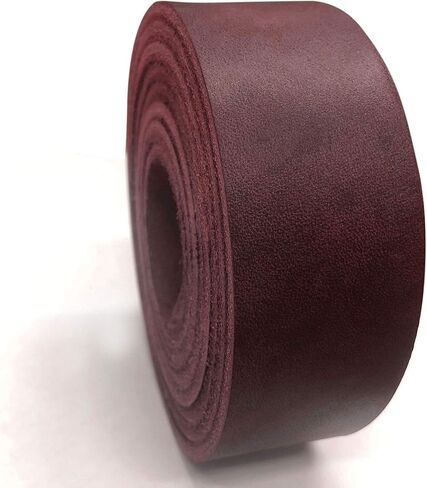 Sepici 10/12oz Burgundy Real Latigo Leather Strip/Strap/Belt Blank 3/4" (1.9 cm) wide, 60-70" (153-177cm) Long in Saudi Arabia
