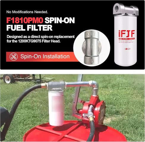 IFJF F1810PM0 فلتر الوقود يدور على استبدال الجسيمات لرأس مرشح 1200KTG9075 18 GPM 1-12UN 10 ميكرون علبة من الصلب الكربوني 3 عبوات in Kuwait