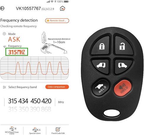 بديل لـ 2017 2018 2019 2020 تويوتا سيينا مفتاح فوب التحكم عن بعد GQ43VT20T 6 أزرار 315 ميجا هرتز in Kuwait