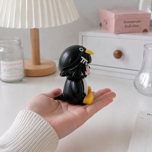 2in Anime gugugaga Penguin Figure Cute Penguin Costume Girl PVC Collectible Statue Kawaii Desktop Ornament for Desk Shelf Car Dashboard in Kuwait