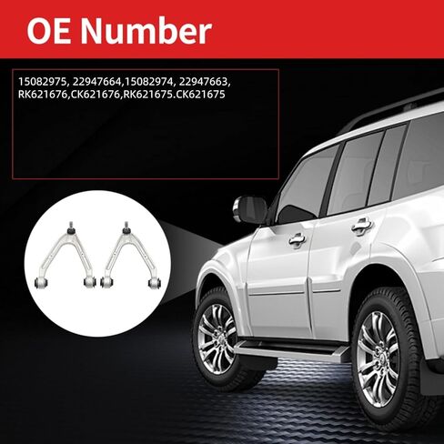 ذراع التحكم العلوي الأمامي مناسب لـ Hummer H3 2006-2010 H3T 2009-2010 K621676 K621675-2pcs طقم تعليق in Kuwait