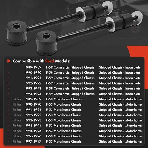 A-Premium 2 × وصلات قضيب تثبيت أمامية Sway Bar، متوافقة مع هيكل Ford F-59 التجاري المجرد 1989-1994، هيكل منزل متنقل F-53 1989-1997 in Kuwait