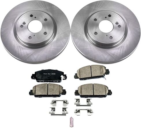 طقم فرامل أمامية PowerStop لـ Acura Integra 2023-25 ​​|Honda Accord 2018-25 |Civic 2022-24 - Z17 استبدال وسادات الفرامل السيراميكية ودوارات القرص، KOE8165 in Kuwait